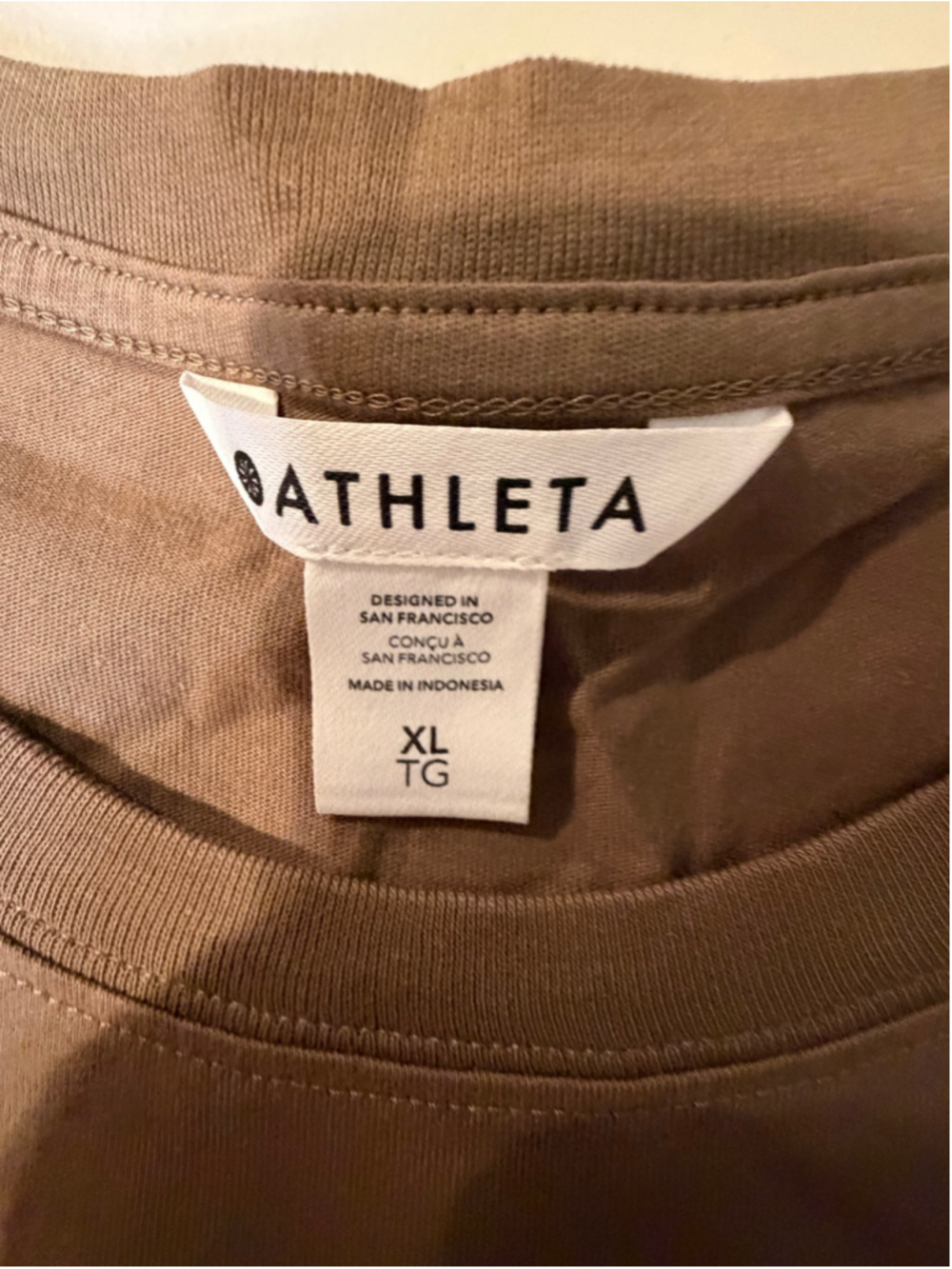 Women's Athleta Muscle Tee Tank Top Brown Size XL - Picture 2 of 5